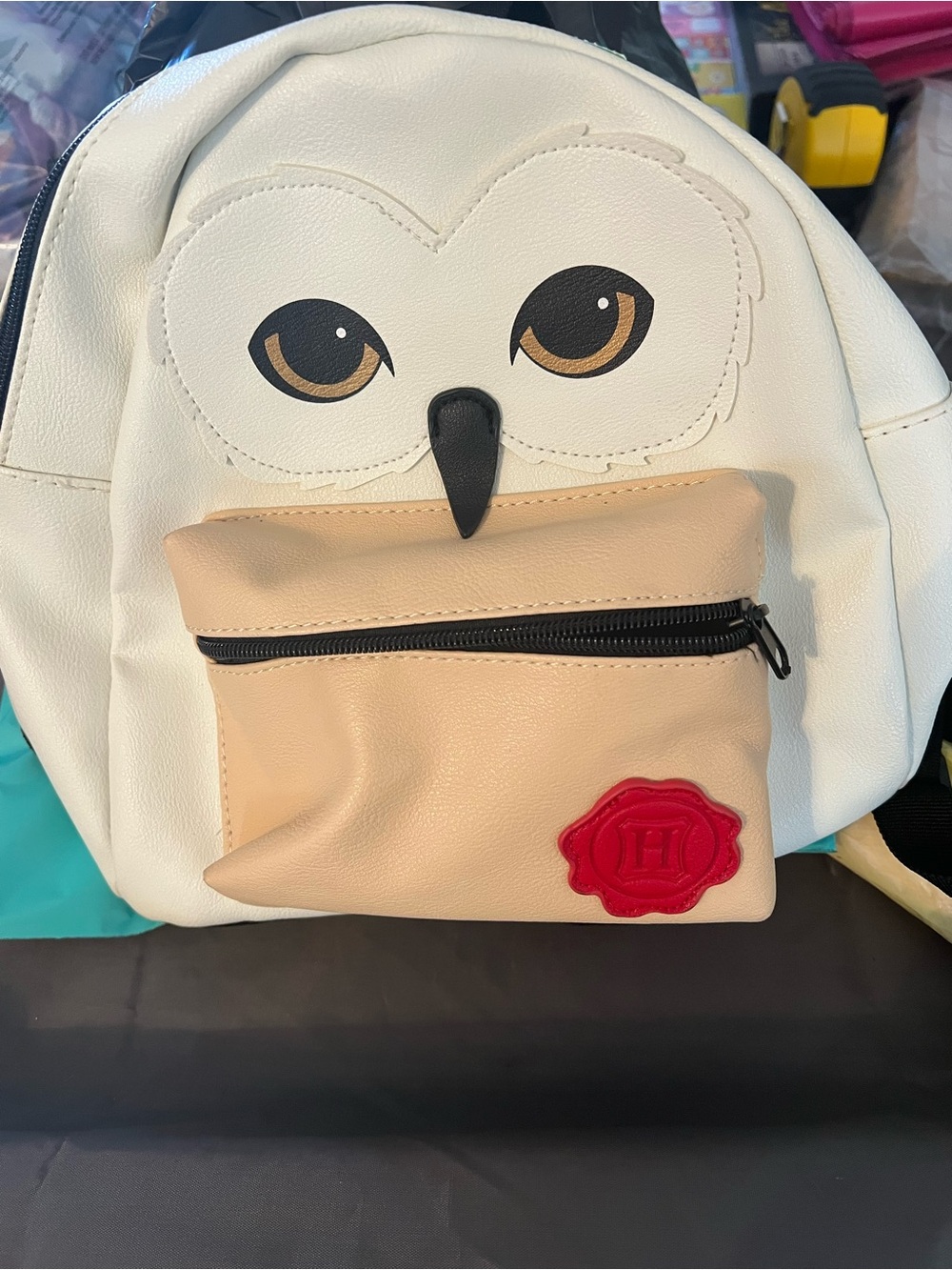 Harry Potter Hedwig Face Faux Leather Backpack